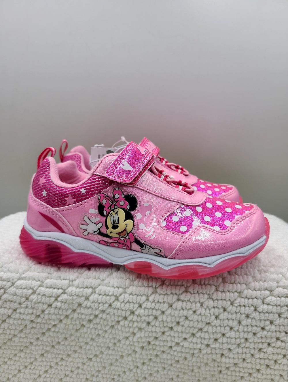 Disney Pink Minnie Mouse Light-Up Kids Sneakers